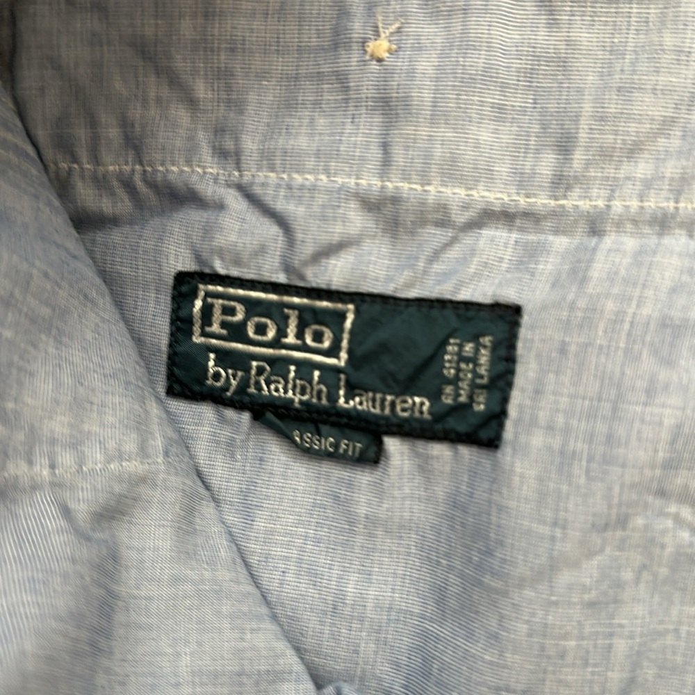 Polo by Ralph Lauren blue/off white striped Searsucker shorts men's waist 36 - Picture 5 of 8